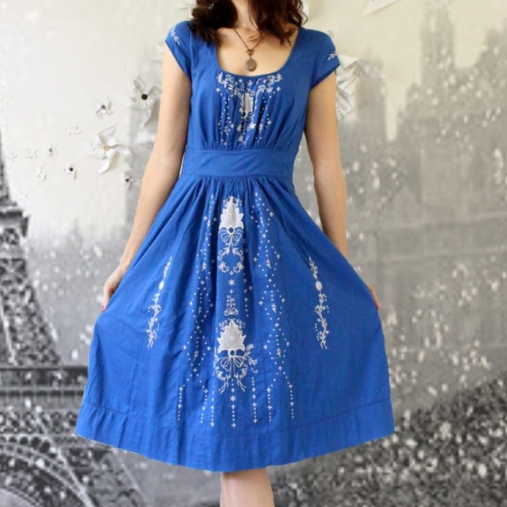 💙ANTHROPOLOGIE💙LIL HARISSA EMBROIDERED DRESS💙